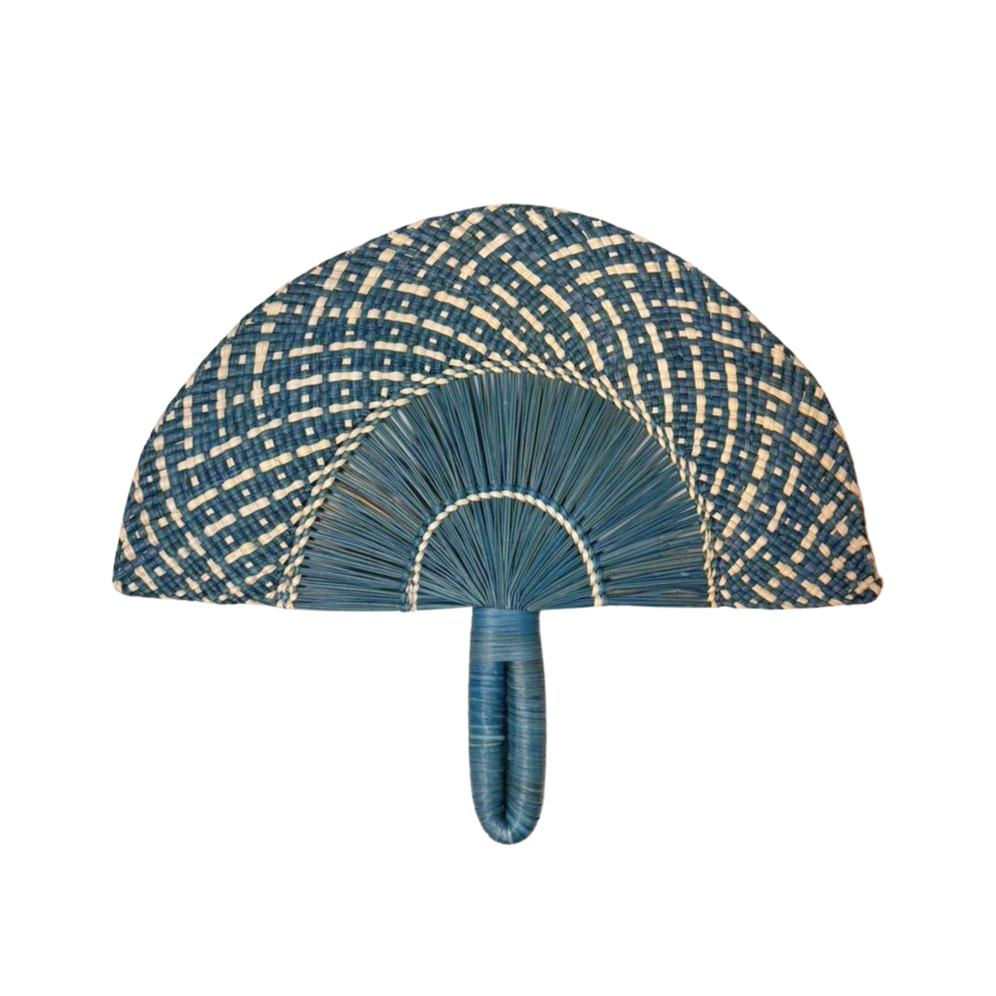 Flat Teal Hand Fan image 0
