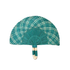 Flat Turquoise Hand Fan image 0
