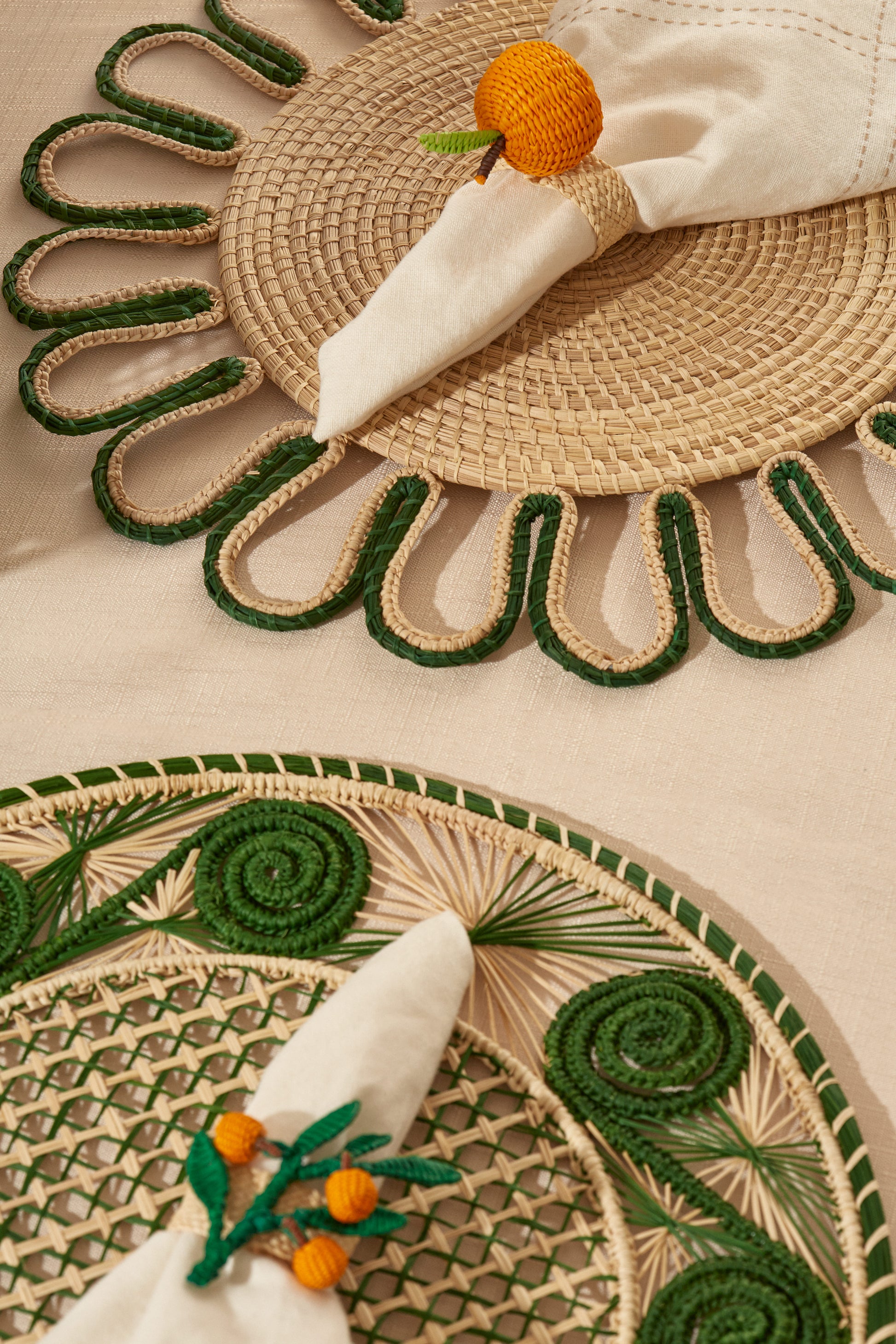 Orange Branch Napkin Ring image 1