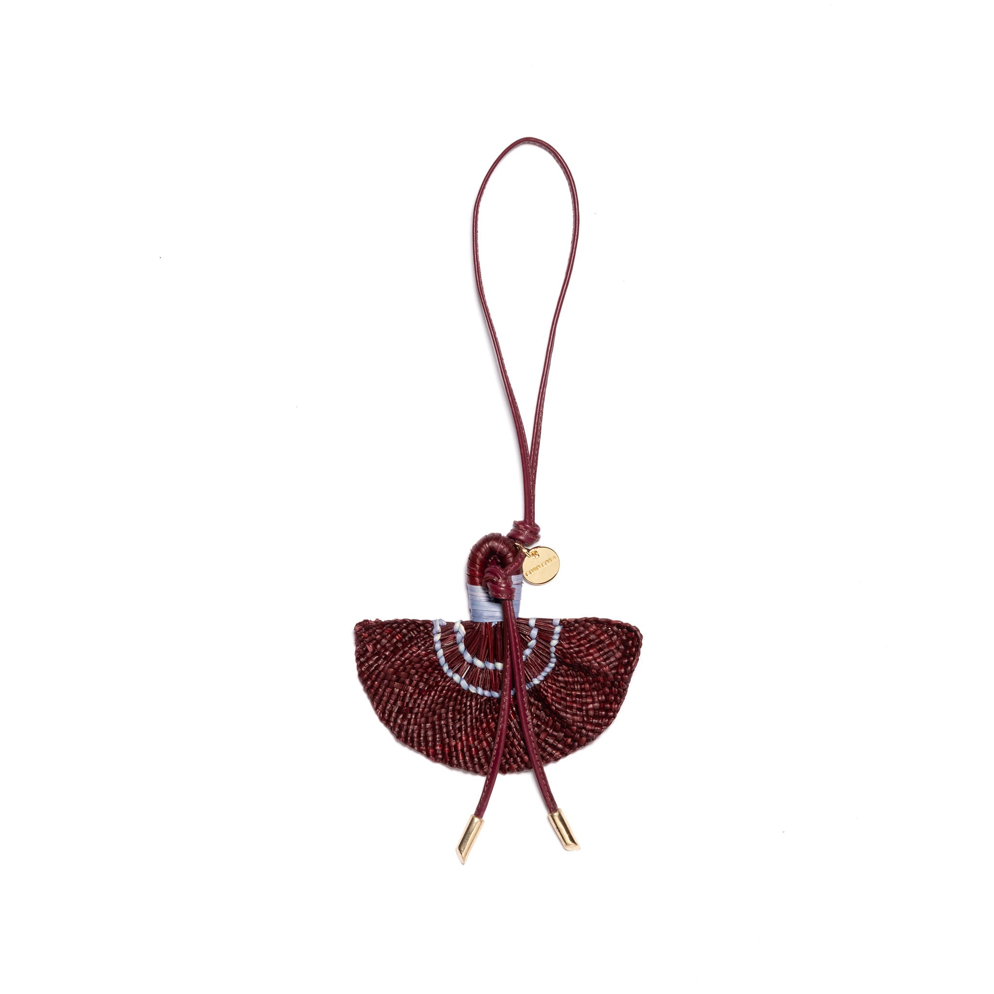 Burgundy Fan Charm