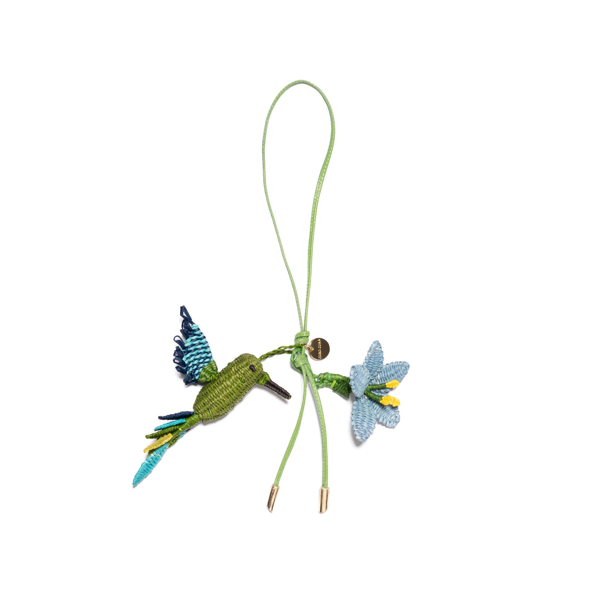 Hummingbird & Blue Lily Charm