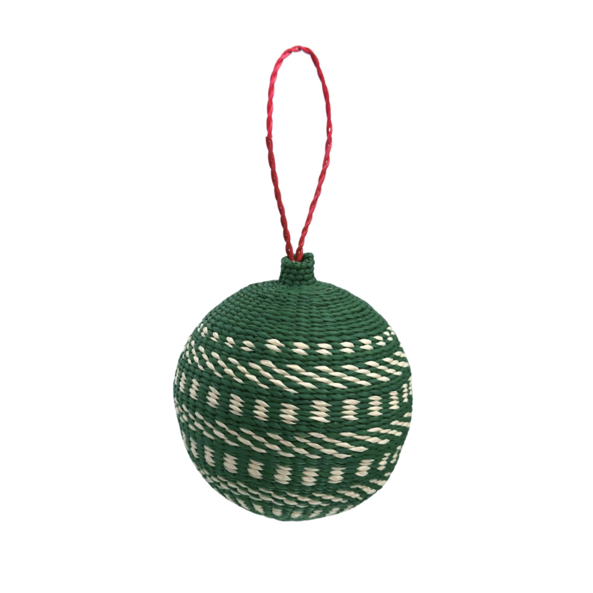 Green Whirl Christmas Ball