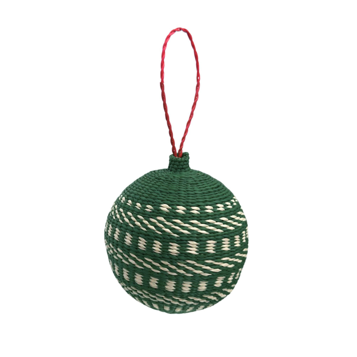 Green Whirl Christmas Ball