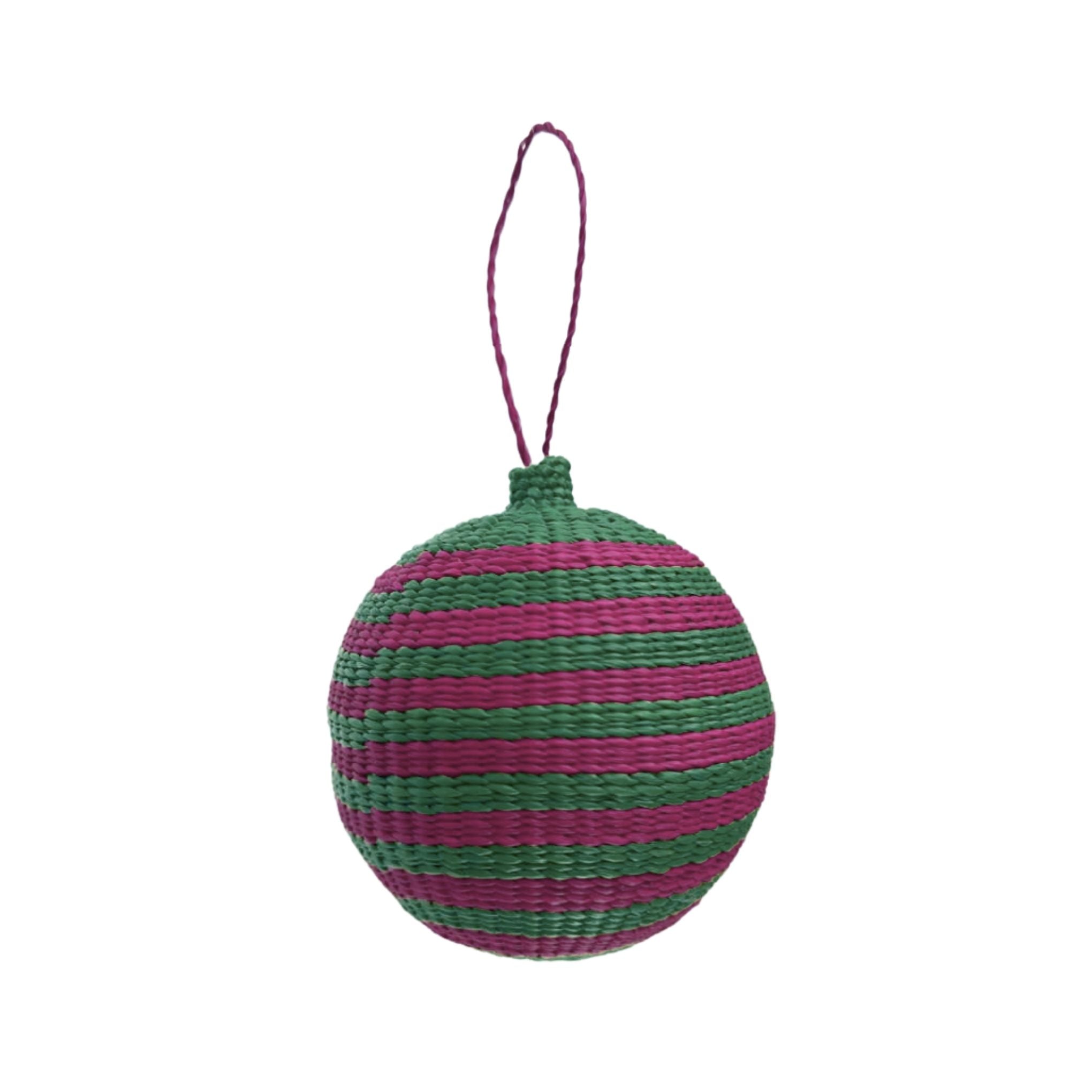 Candy Cane Swirl Christmas Ball